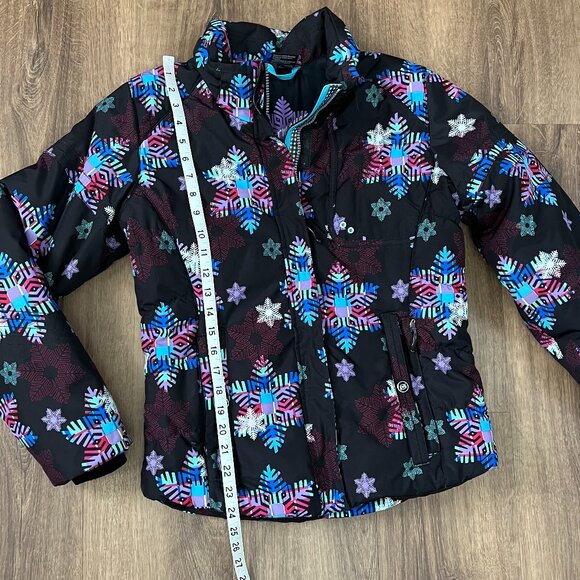 Obermeyer Snowflake Ski Jacket Black Sz Junior 16 - Picture 5 of 15
